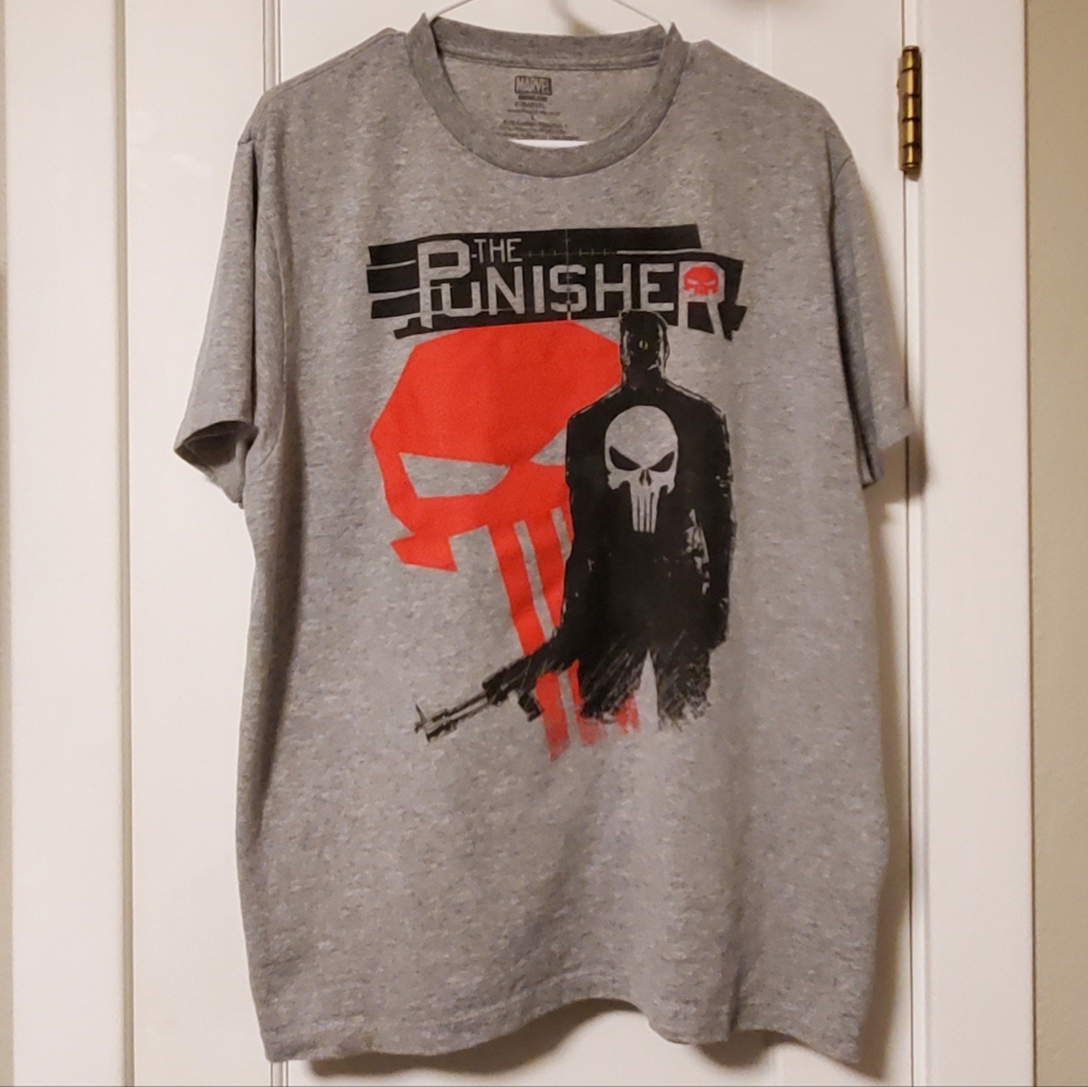 The Punisher gray short-sleeve t-shirt Marvel Comics